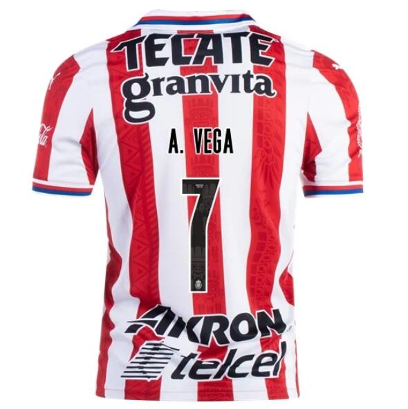 Chivas Guadalajara Home Kit Soccer Jersey ALEXIS VEGA #7 2020/21